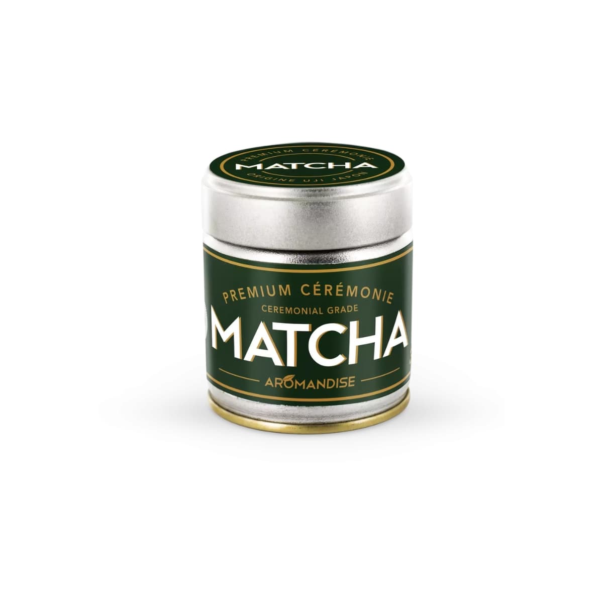 Boîte métal Matcha de Cérémonie Premium d'Aromandise.