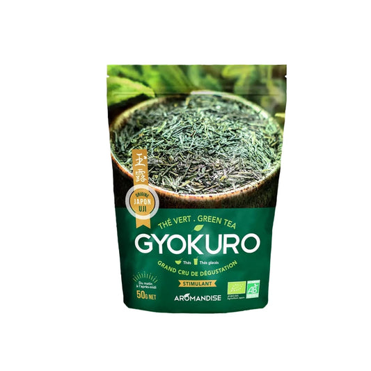 Sachet vrac Thé vert Gyokuro d'Aromandise.