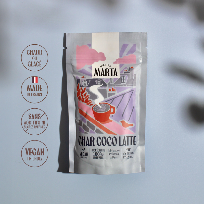 Char-coco Latte, latte d’Atelier Marta, sachet 125 g