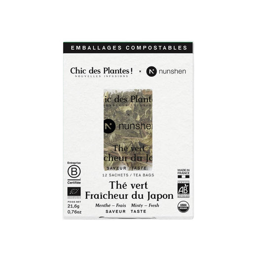 Thé Vert Bio Fraîcheur du Japon de Chic des Plantes ! 12 infusettes