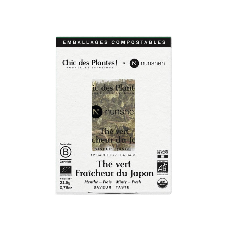Thé Vert Bio Fraîcheur du Japon de Chic des Plantes ! 12 infusettes