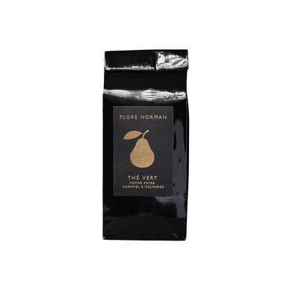 Thé Vert Pommes Poires Caramel & Calvados "Pays d'Auge", Flore Norman, Vrac 100g