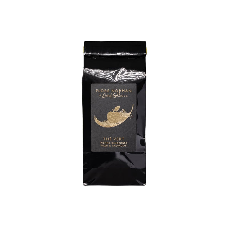 Thé Vert Pommes Yuzu Gingembre & Calvados "Pays d'Auge", Flore Norman, Vrac 100g