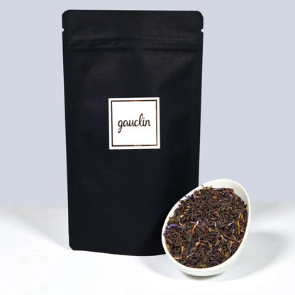 Sachet vrac 100g, Dear Dorian Bio de la Maison Gauclin. Thé noir, bergamote, fleurs de bleuet.