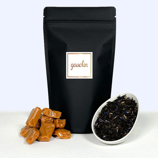 Sachet vrac 100g, Mémoires de Chateaubriand de la Maison Gauclin. Thé noir, caramel au beurre salé.