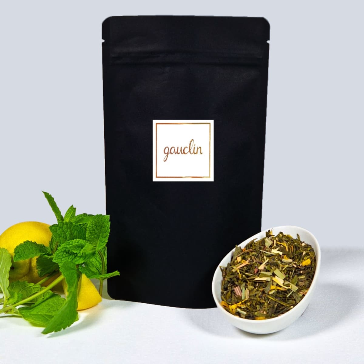 Sachet vrac 100g, Parfum de Shéhérazade de la Maison Gauclin. Thé vert, menthe.