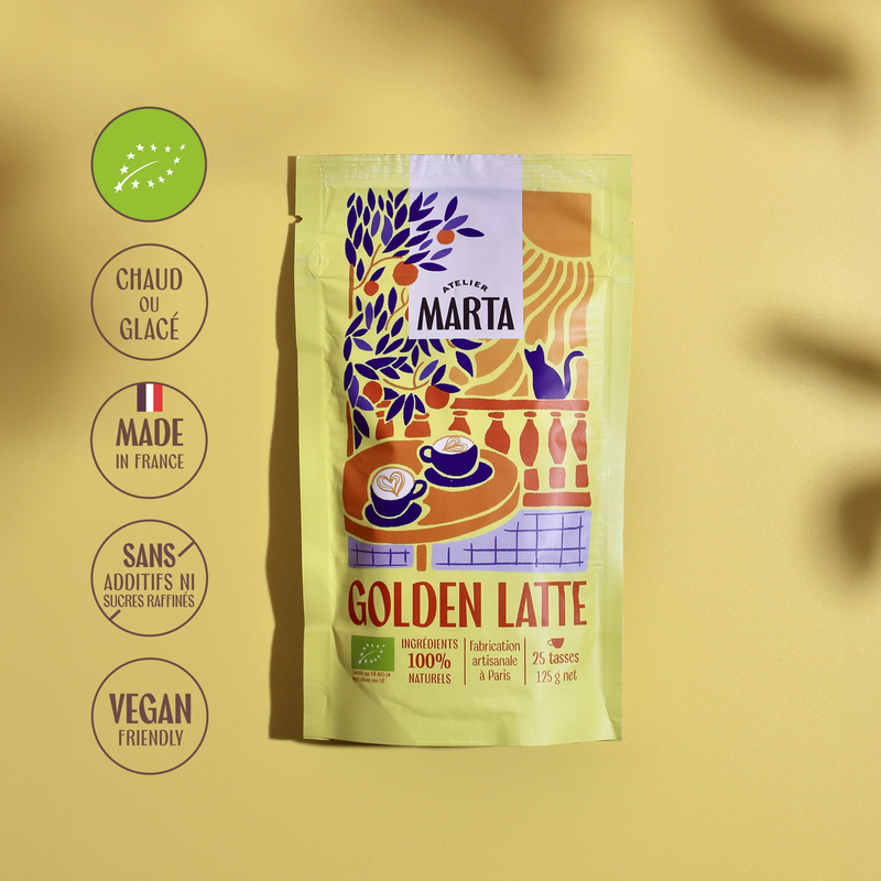 Golden Latte, latte d’Atelier Marta, sachet 125 g