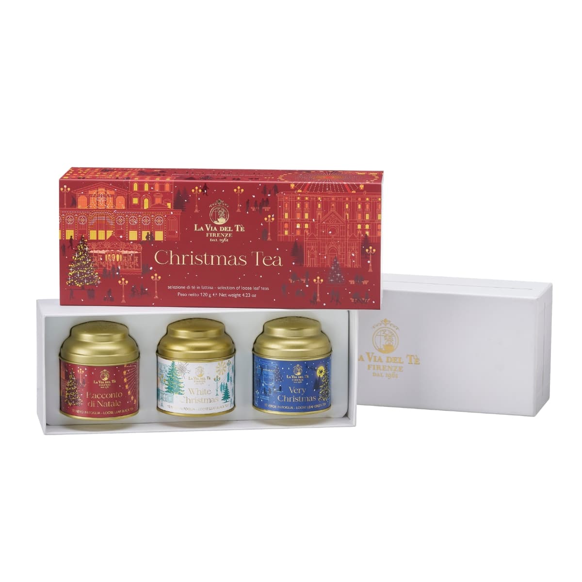 Coffret Christmas Tea, La Via Del Tè, 3 boites de 40 g