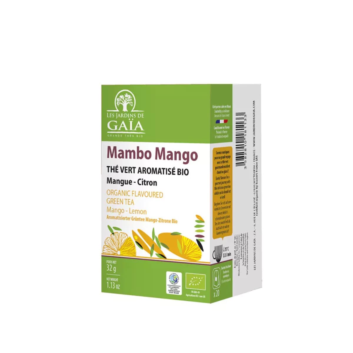 Boîte 20 infusettes Mambo Mango de Les Jardins de Gaïa.