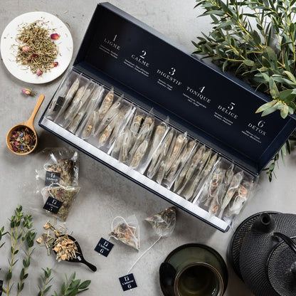 Coffret Collection 36 sachets Infusions L'Infuseur boite ouverte