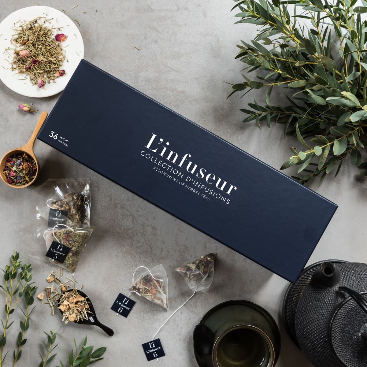 Coffret Collection 36 sachets Infusions L'Infuseur boite fermée