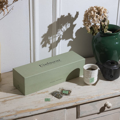 Coffret Collection 36 sachets Thé Vert et Blanc L'infuseur boite fermée