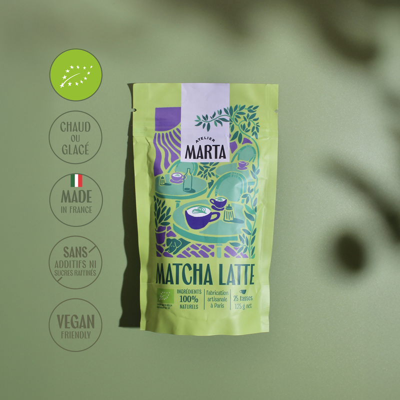 Matcha Latte, latte d’Atelier Marta, sachet 125 g