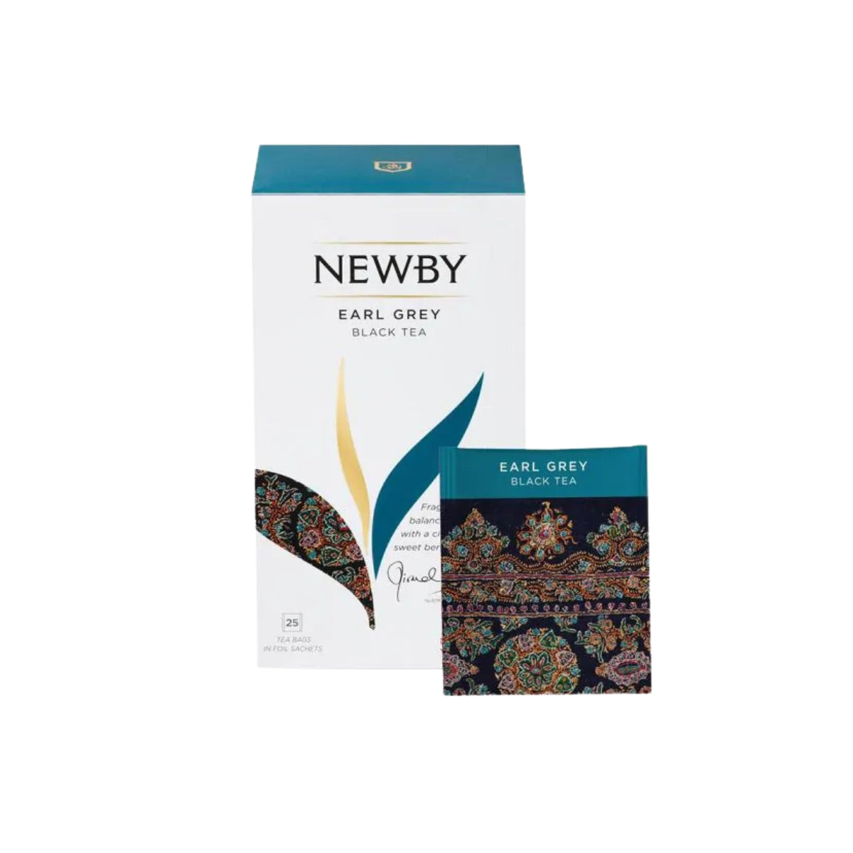 Boîte 25 infusettes Earl Grey de Newby Tea.