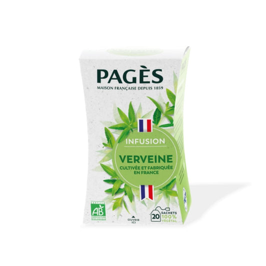 Boîte de 20 infusettes Infusion Verveine Française Bio de Pagès
