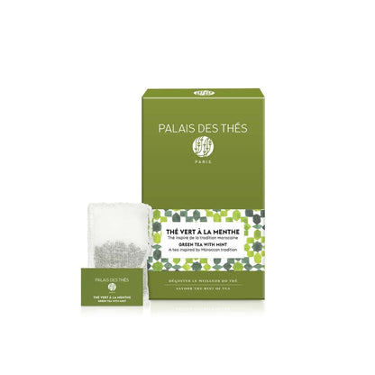 Boîte 20 infusettes Thé vert à la Menthe bio de Palais des Thés.