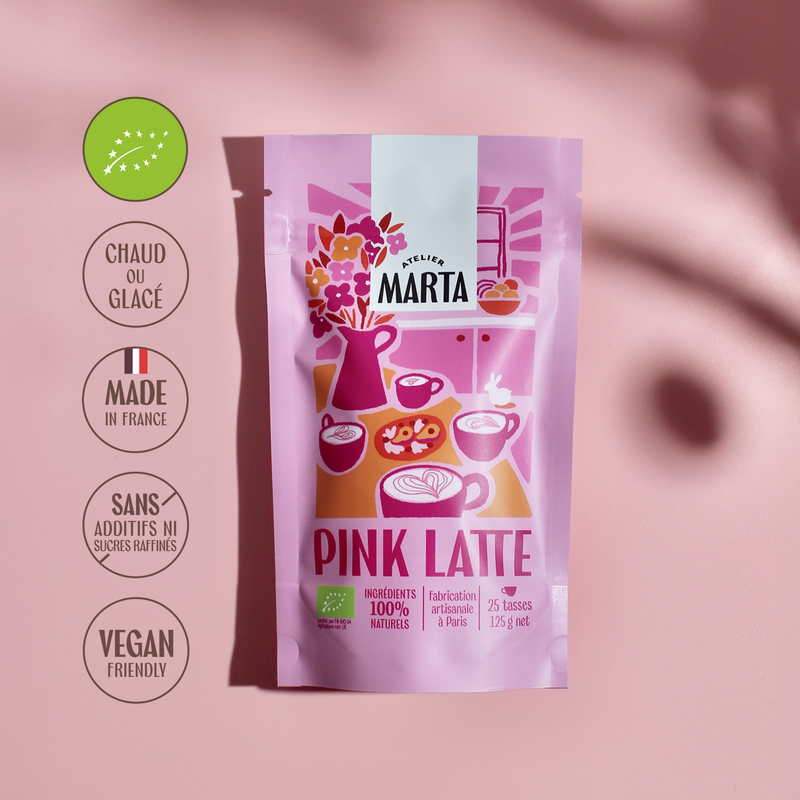 Pink Latte, latte d’Atelier Marta, sachet 125 g