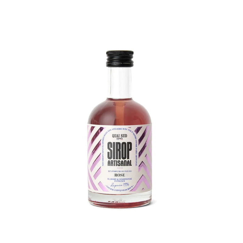 Bouteille de 25cl de Sirop Fleurs de Rose de Quai Sud.
