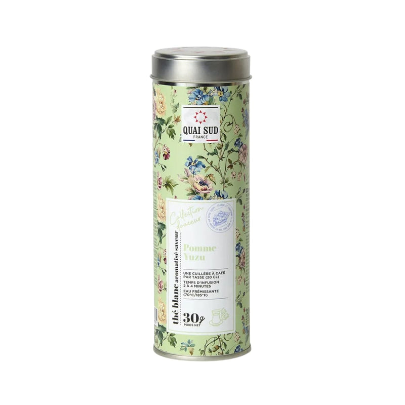 Boîte 30g Thé blanc Pomme Yuzu de Quai Sud.