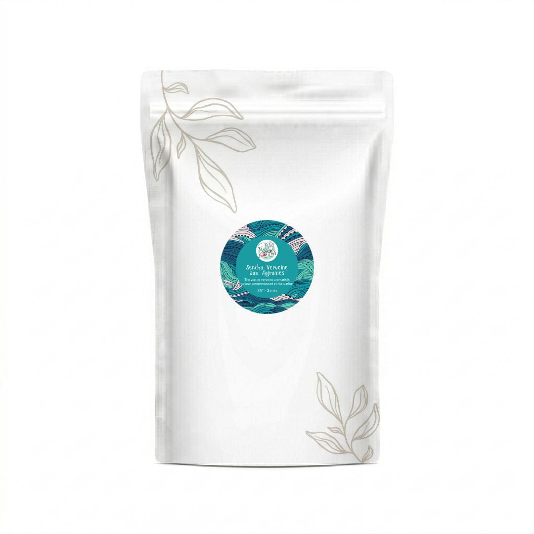 Sencha Verveine aux Agrumes Bio de J'adore le Thé vrac 100g.