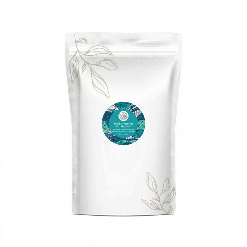 Sencha Verveine aux Agrumes Bio de J'adore le Thé vrac 100g.