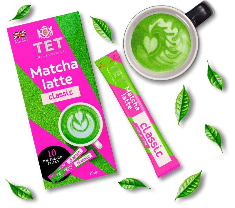 Matcha Latte Classic, latté au matcha de TET, boîte de 10 sticks