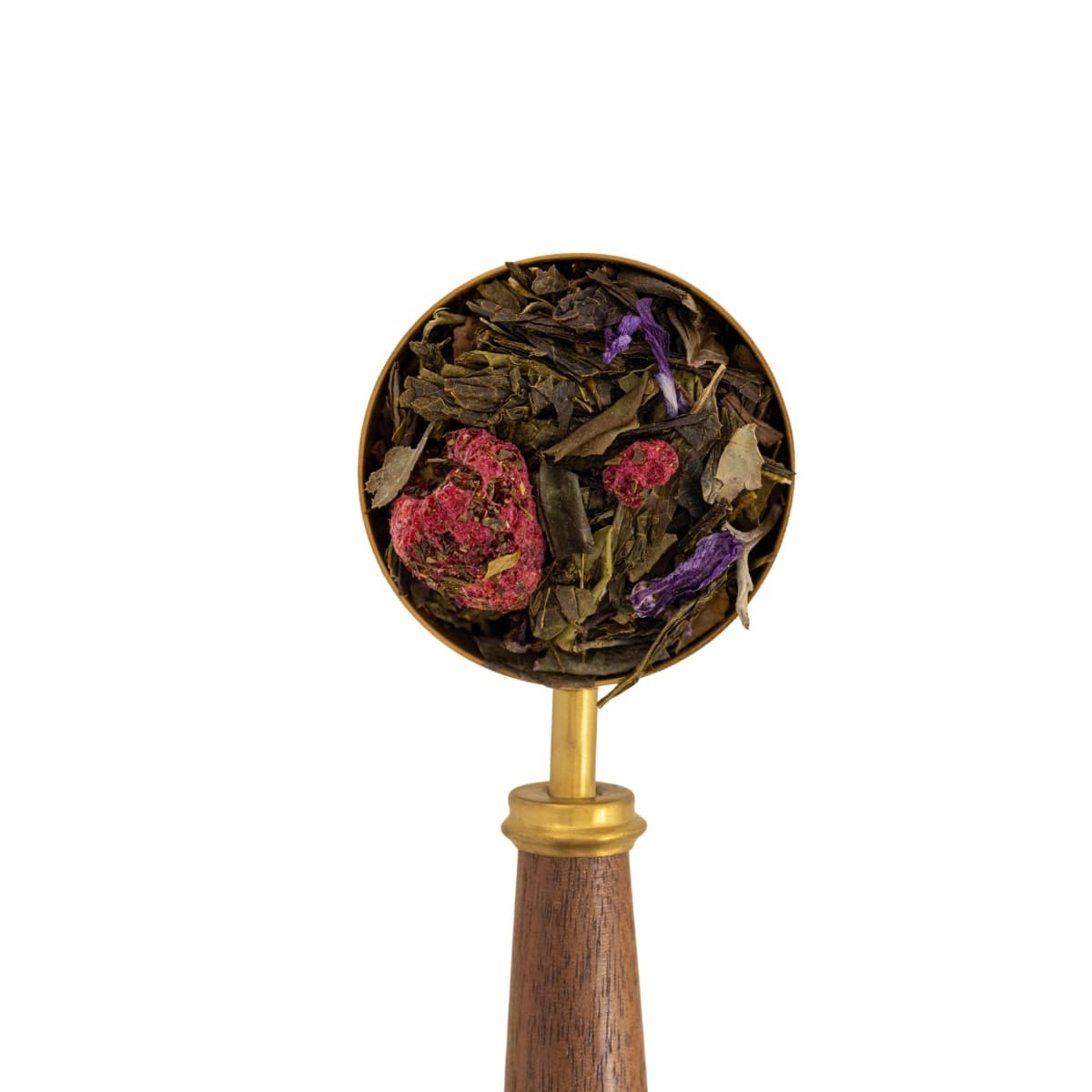 Vrac 45g Thé Vert Violette-Framboise de la Maison Bianca.