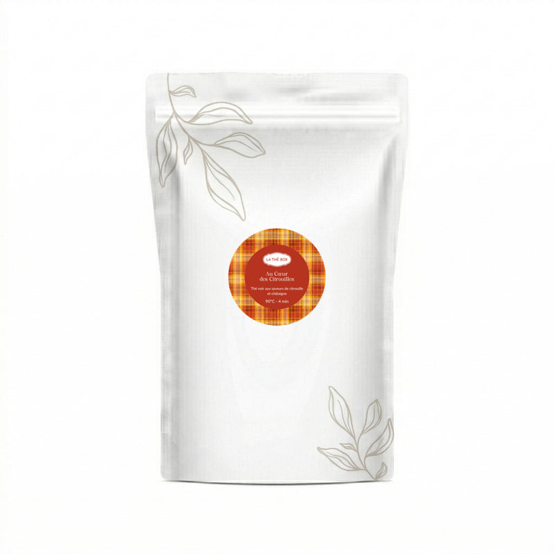 Au Cœur des Citrouilles, thé noir de La Thé Box, sachet vrac 80 g