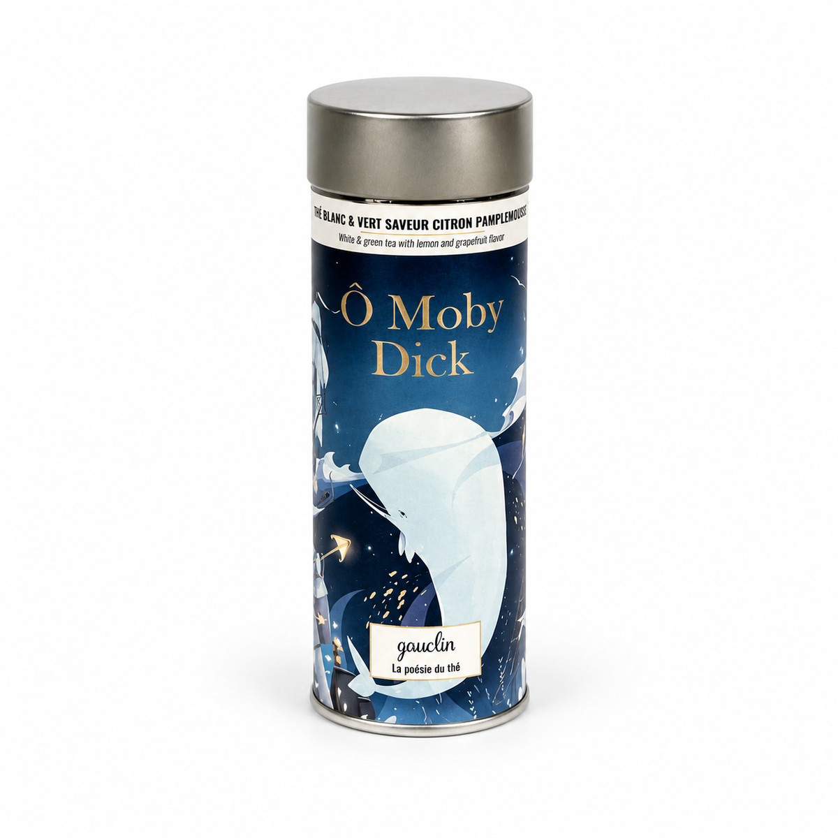 Ô Moby Dick, thé blanc et thé vert de Gauclin, boîte métal 60g